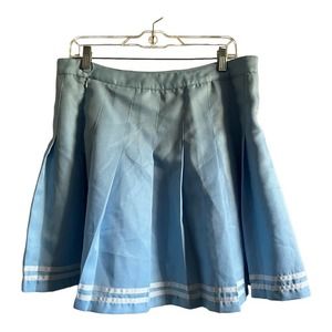 Dolls Kill Sugar Thrillz In Cheer Bliss Pleated Mini Skirt 1X Women’s Blue